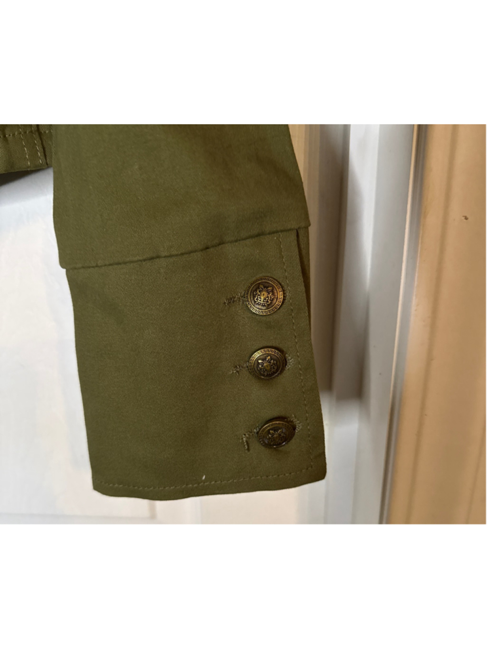 Lizette Collection Military Utility Jacket, Size L Olive Green - Picture 4 of 7
